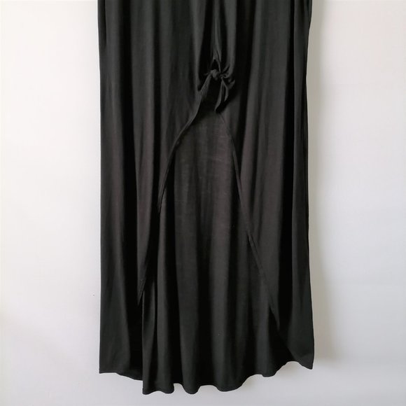 Elite Collection Womens Black Cap Sleeve Crew Neck Hi-Low Tunic T-Shirt Size XL - Picture 3 of 6